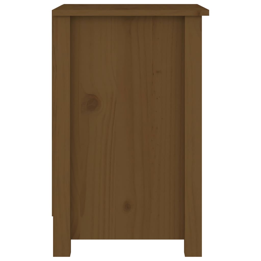 Solid Wood Pine Bedside Cabinets, 2 pcs, Honey Brown, 40x35x55 cm