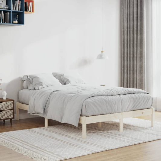 Solid Pine Wood Bed Frame 137x190 cm - Full Size, No Mattress Included