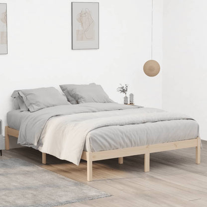 Solid Pine Queen Bed Frame 152x203 cm - No Mattress Included
