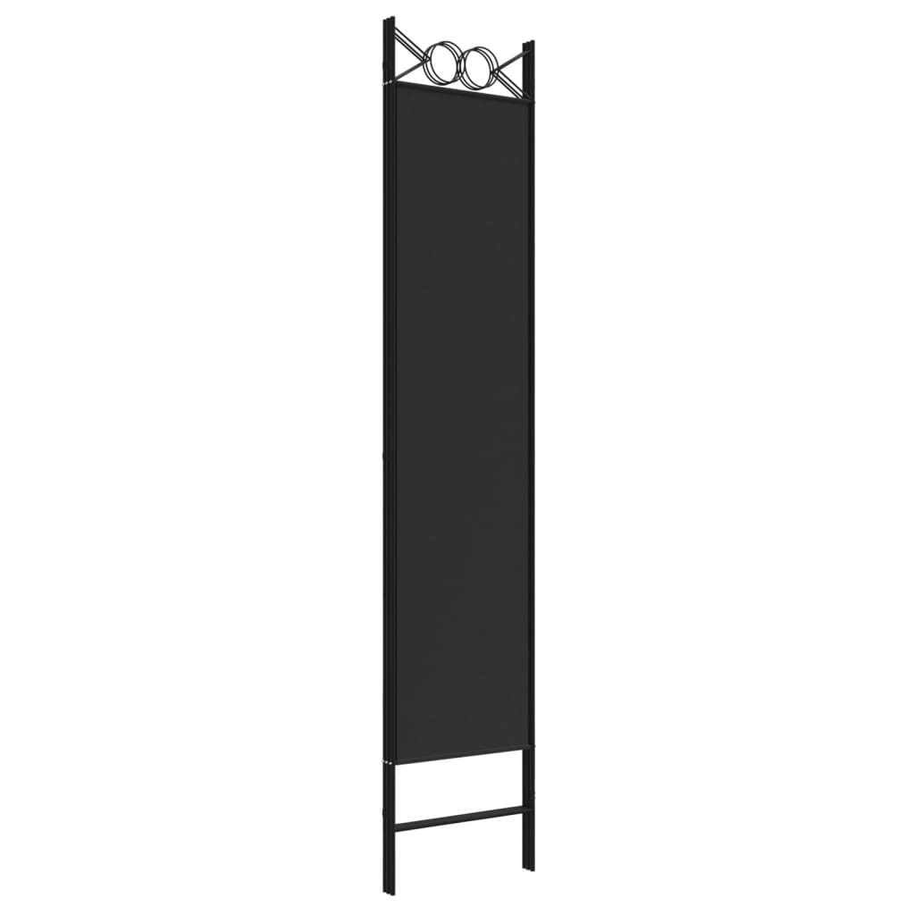 Black Fabric 3-Panel Room Divider - 120x200 cm Privacy Screen