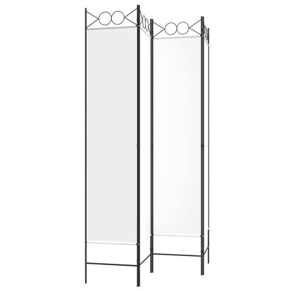 White Fabric 4-Panel Room Divider, 160x200 cm - Elegant Privacy
