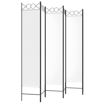 White Fabric 6-Panel Room Divider - 240x200 cm Privacy Screen