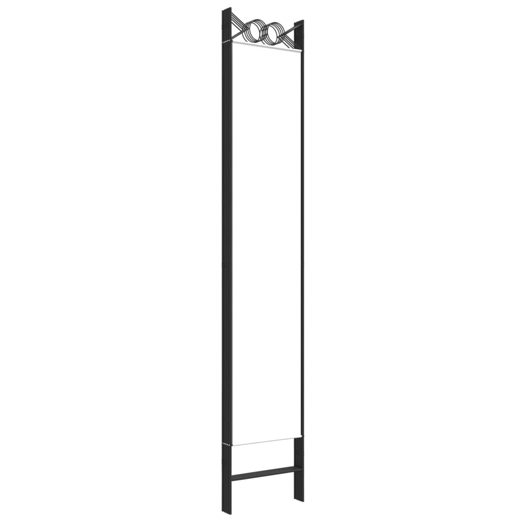 Elegant White 5-Panel Fabric Room Divider - 200x220 cm