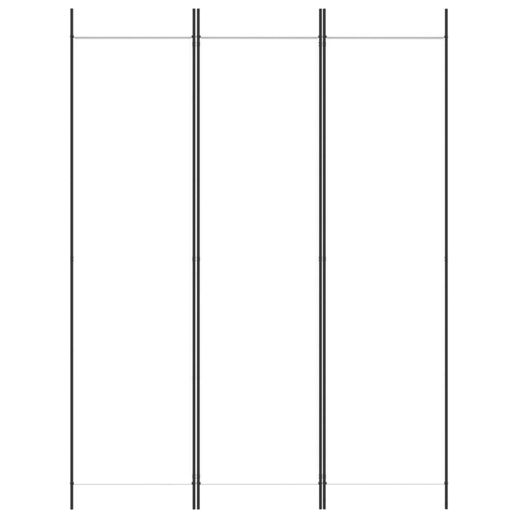 White Fabric 3-Panel Room Divider, 150x200 cm - Elegant Privacy Screen