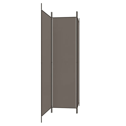 Anthracite Fabric 3-Panel Room Divider, 150x200 cm