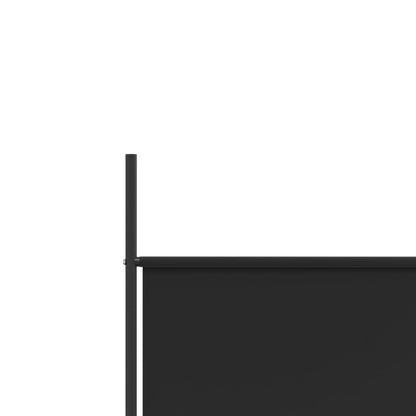 Black Fabric 3-Panel Room Divider 150x200 cm