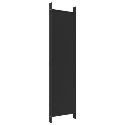 Elegant Black Fabric 5-Panel Room Divider - 250x200 cm