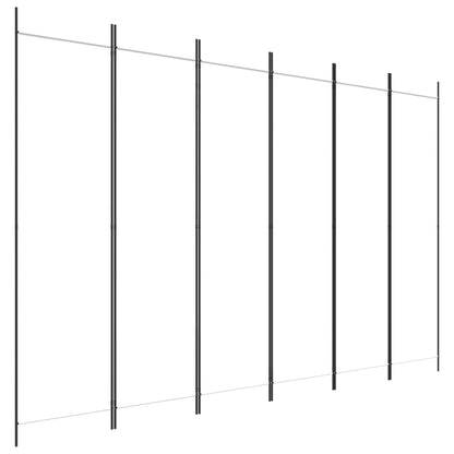 White Fabric 6-Panel Room Divider - 300x200 cm