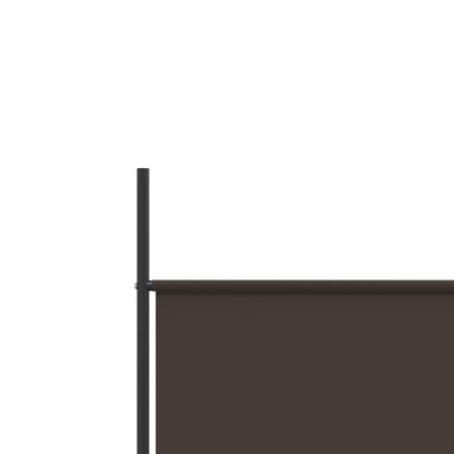 Brown Fabric 6-Panel Room Divider, 300x200 cm