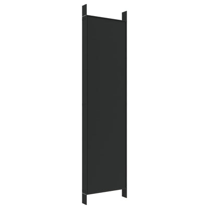 Black Fabric 6-Panel Room Divider, 300x200 cm - Stylish Privacy Solution