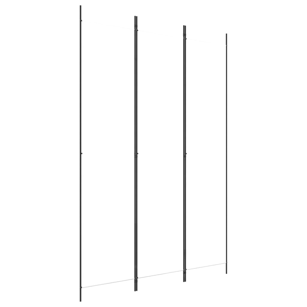 Elegant White Fabric 3-Panel Room Divider - 150x220 cm