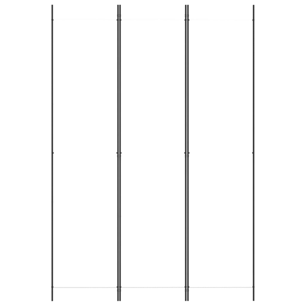 Elegant White Fabric 3-Panel Room Divider - 150x220 cm