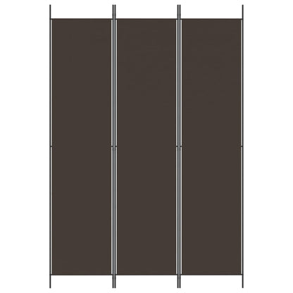 Brown Fabric 3-Panel Room Divider 150x220 cm - Stylish Privacy Screen