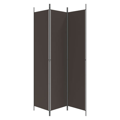 Brown Fabric 3-Panel Room Divider 150x220 cm - Stylish Privacy Screen