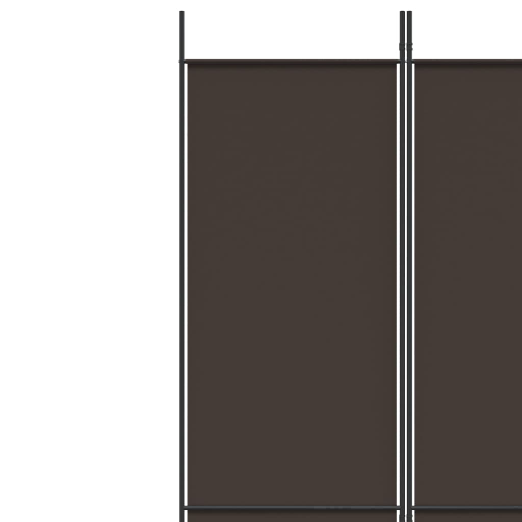 Brown Fabric 3-Panel Room Divider 150x220 cm - Stylish Privacy Screen