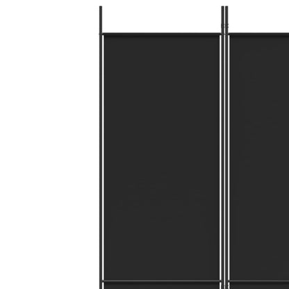 Black Fabric 3-Panel Room Divider - 150x220 cm