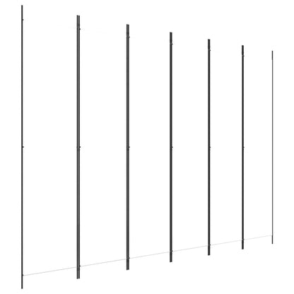 6-Panel White Fabric Room Divider 300x220 cm