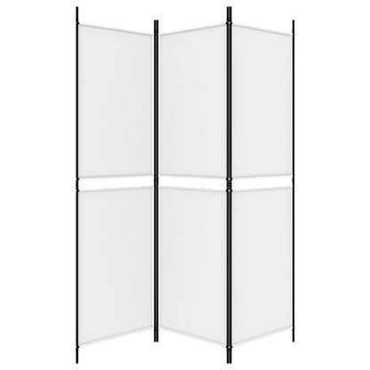 White 3-Panel Fabric Room Divider 150x180 cm