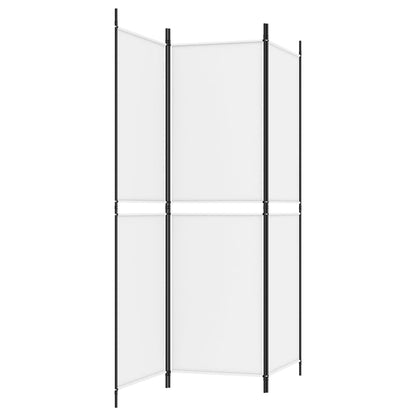 White 3-Panel Fabric Room Divider 150x180 cm