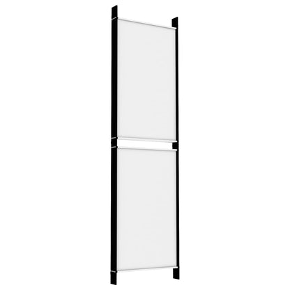 White Fabric 5-Panel Room Divider, 250x180 cm - Elegant Privacy
