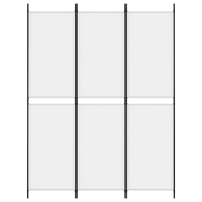 White Fabric 3-Panel Room Divider, 150x200 cm