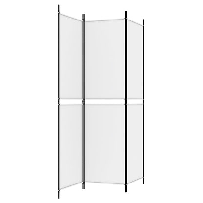 White Fabric 3-Panel Room Divider, 150x200 cm