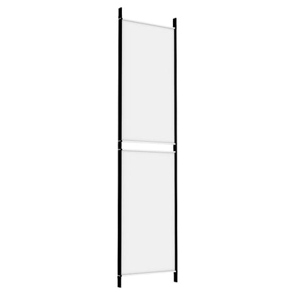 White Fabric 3-Panel Room Divider, 150x200 cm