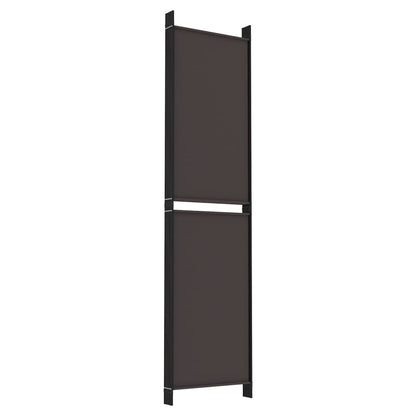 Brown Fabric 5-Panel Room Divider - 250x200 cm Elegant Partition