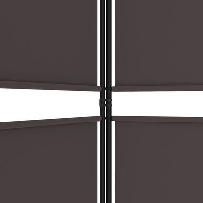 Brown Fabric 6-Panel Room Divider, 300x200 cm – Stylish & Versatile