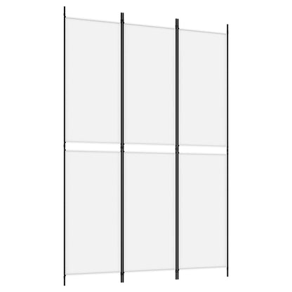 White Fabric 3-Panel Room Divider - 150x220 cm