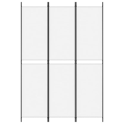 White Fabric 3-Panel Room Divider - 150x220 cm