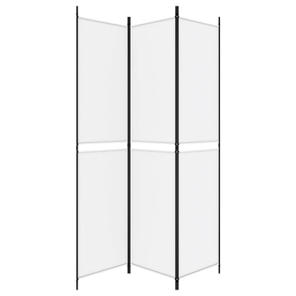 White Fabric 3-Panel Room Divider - 150x220 cm