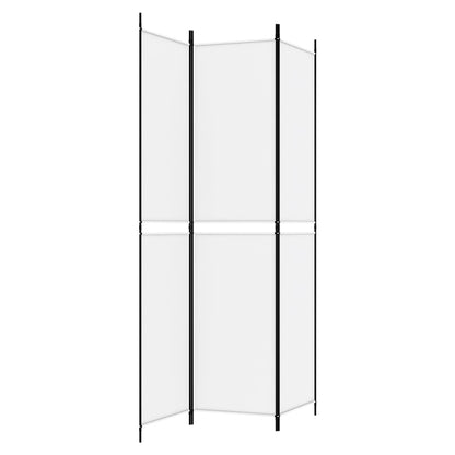White Fabric 3-Panel Room Divider - 150x220 cm