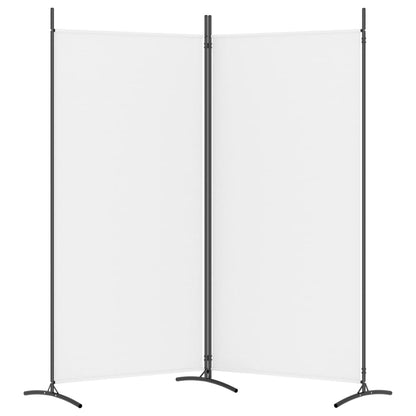 White 2-Panel Fabric Room Divider 175x180 cm - Elegant & Versatile