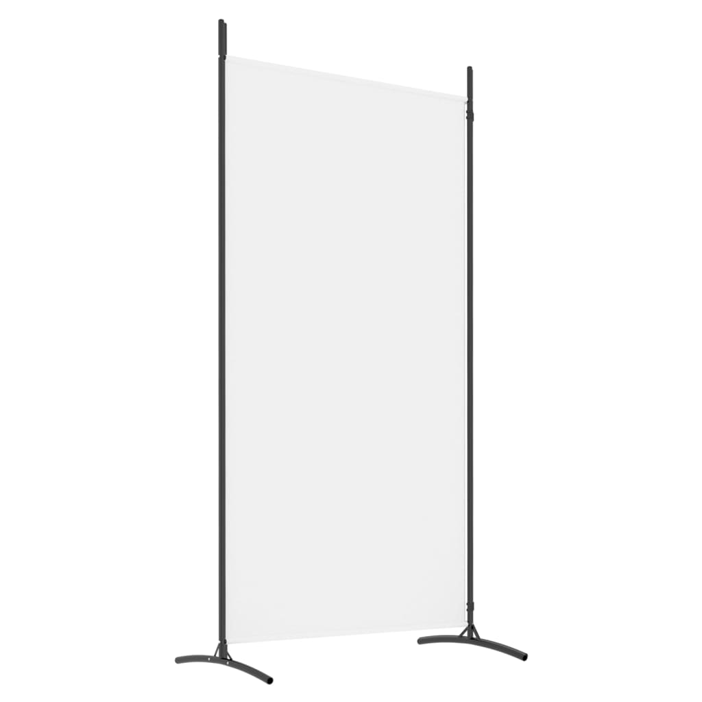 White 2-Panel Fabric Room Divider 175x180 cm - Elegant & Versatile