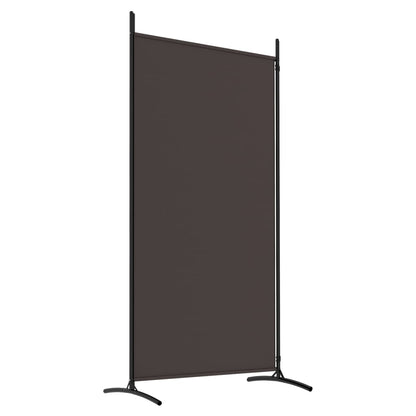 2-Panel Brown Fabric Room Divider, 175x180 cm