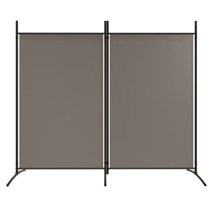 Anthracite Fabric 2-Panel Room Divider, 175x180 cm