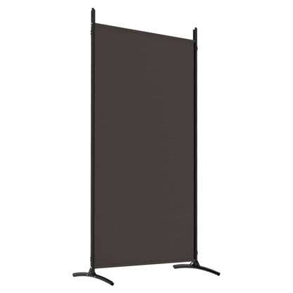 Brown Fabric 4-Panel Room Divider | 346x180 cm | Stylish Privacy Screen