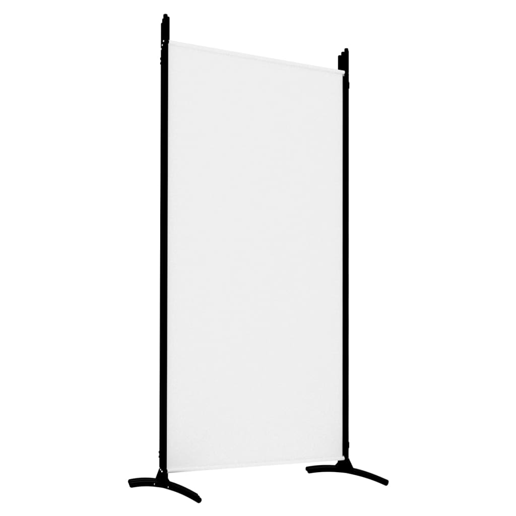 White 5-Panel Room Divider, Fabric, 433x180 cm