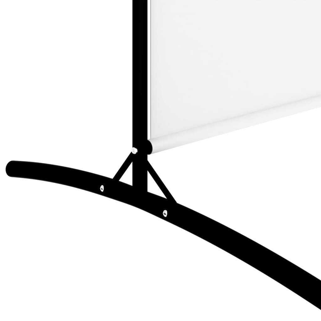 White 5-Panel Room Divider, Fabric, 433x180 cm