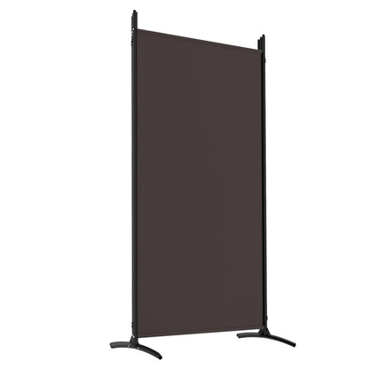 Brown 5-Panel Room Divider, Fabric, 433x180 cm - Stylish & Functional