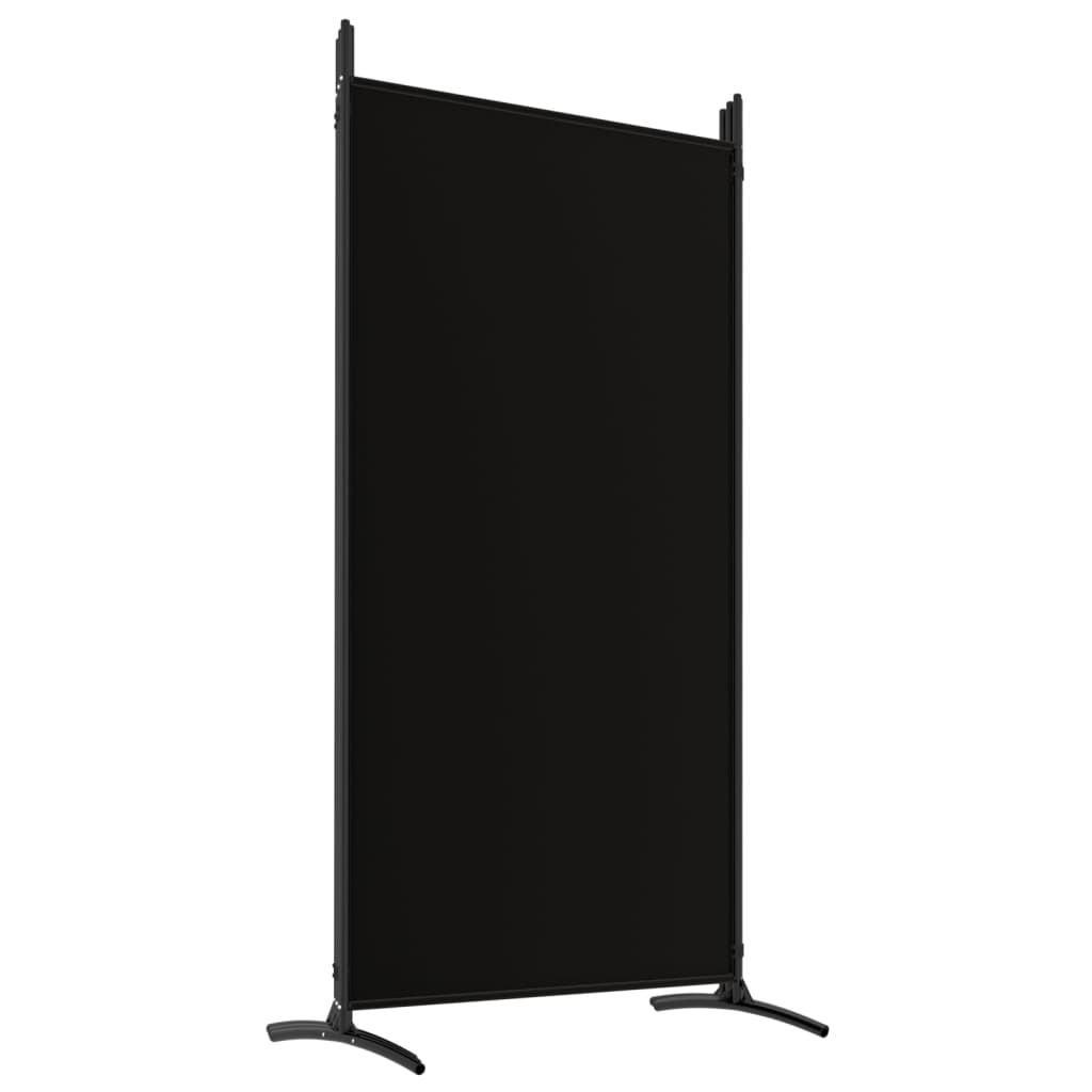 Elegant Black Fabric 5-Panel Room Divider - 433x180 cm