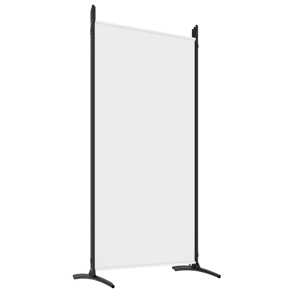 White Fabric 6-Panel Room Divider - 520x180 cm Privacy Screen