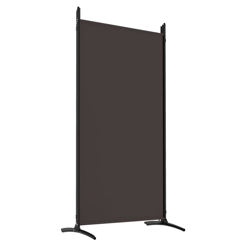 Brown 6-Panel Fabric Room Divider - 520x180 cm Privacy Screen