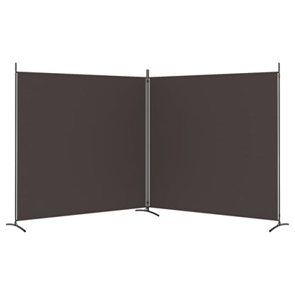 Brown Fabric 2-Panel Room Divider, 348x180 cm Elegant Privacy Screen