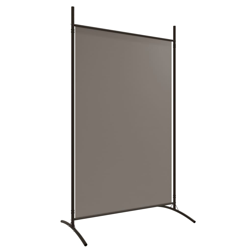 Anthracite Fabric 2-Panel Room Divider, 348x180 cm
