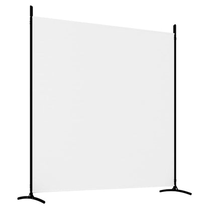 White Fabric 3-Panel Room Divider, 525x180 cm - Stylish & Functional