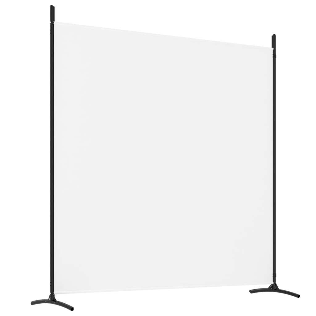 Elegant White 4-Panel Fabric Room Divider 698x180 cm