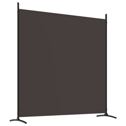 Elegant 4-Panel Brown Fabric Room Divider - 698x180 cm