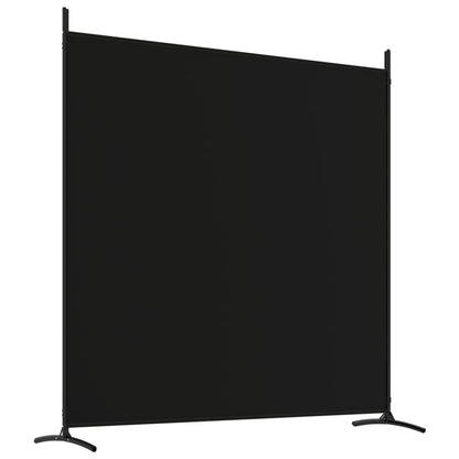 Elegant Black Fabric 4-Panel Room Divider - 698x180 cm